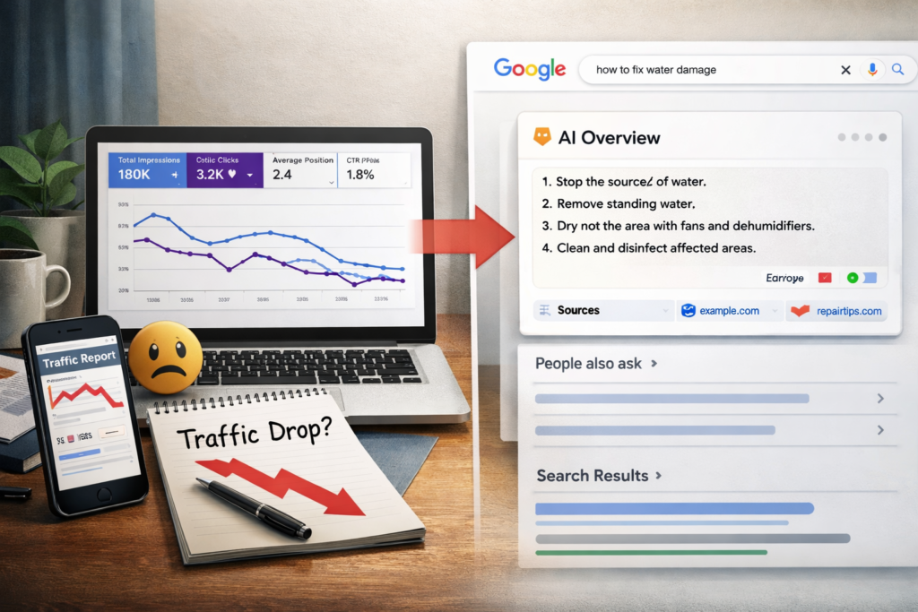 Why Organic Traffic Dropped After Google AI Overviews