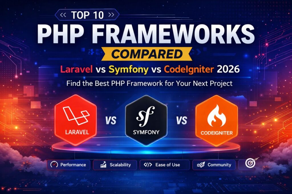 Top 10 PHP Frameworks Compared: Laravel vs Symfony vs CodeIgniter 2026